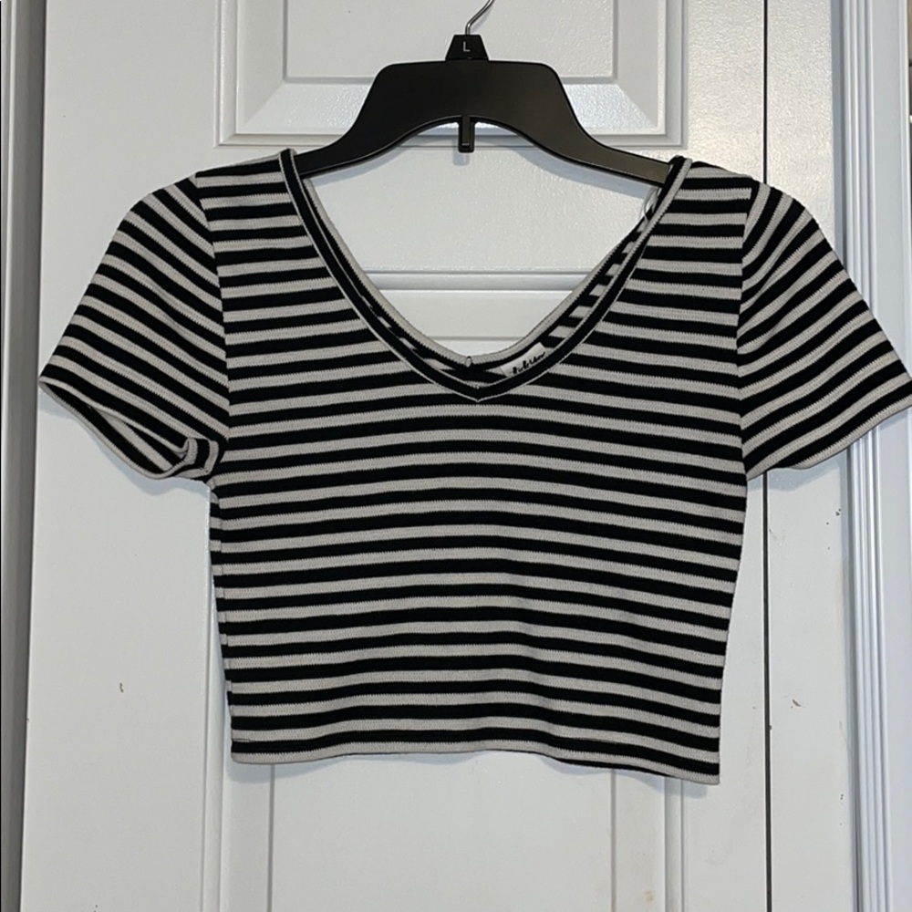 Striped Knit Crop Top